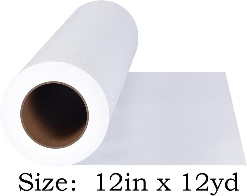 Seneme Soft & Cozy Embroidery Stitch Cover 12" x 12 Yd Fusible Stabilizer for Machine Embroidery Covering Scratchy Stitches (White Light Weight) - Image 2